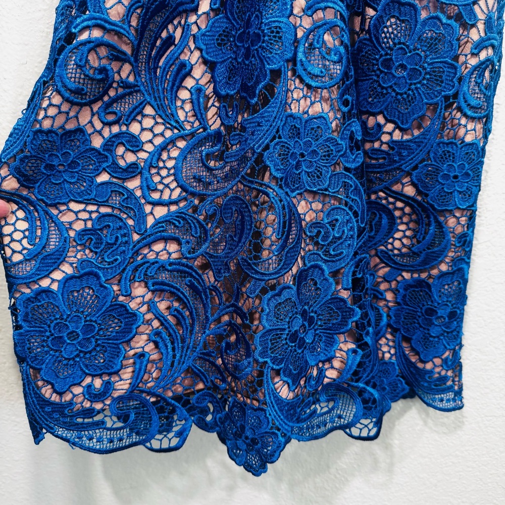 Dress the Population Allie Blue Lace Dress Size Medium - Picture 6 of 15